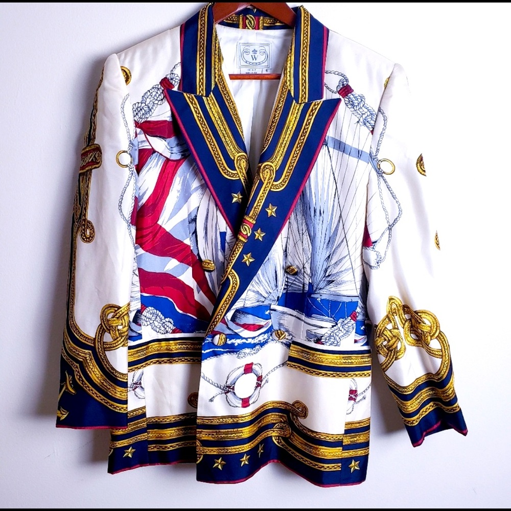 ISO Wathne Silk Nautical Blazer Size 6/8